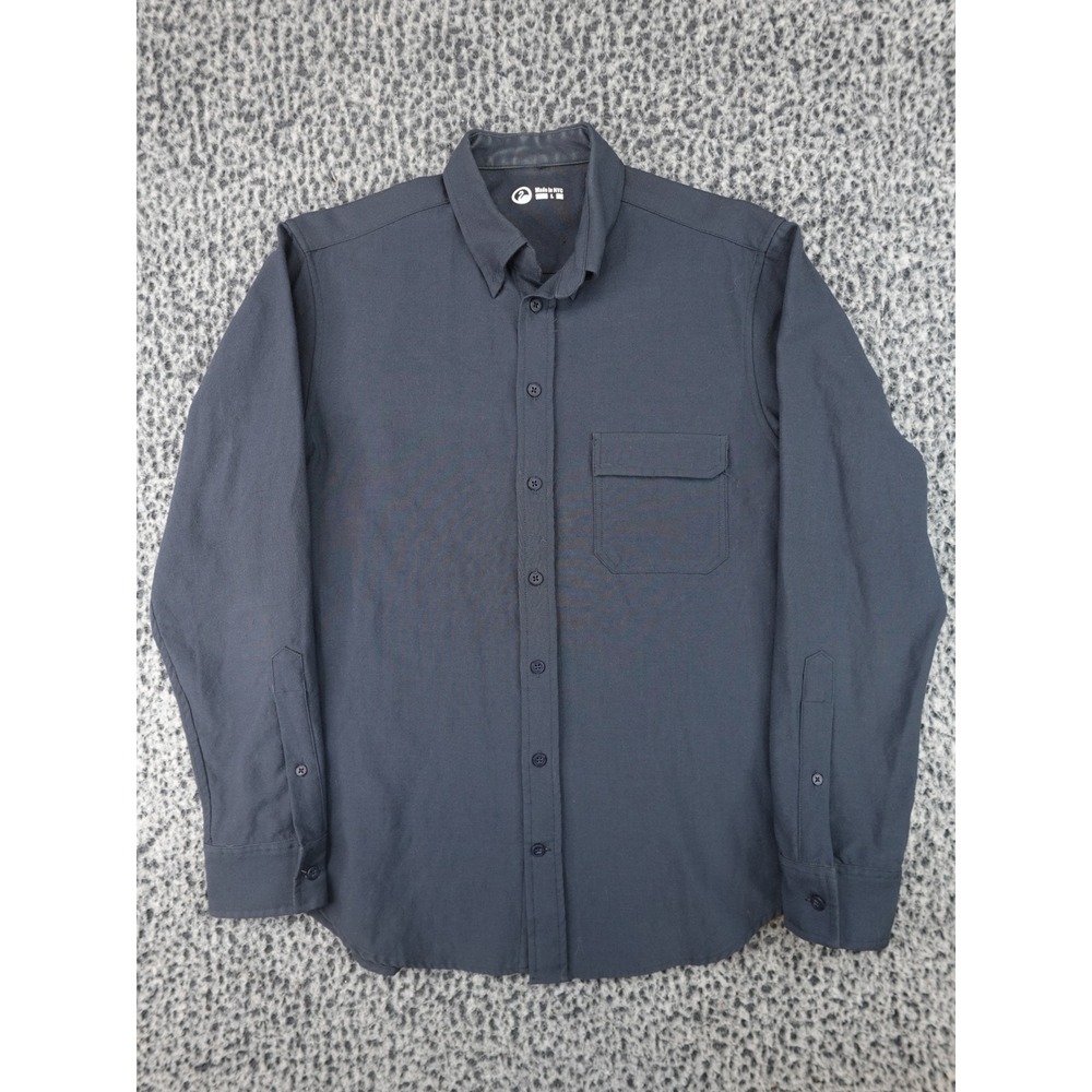 Outlier Merino Wool Button Down Women L Gray Good S125 Ultrafine Technical Shirt